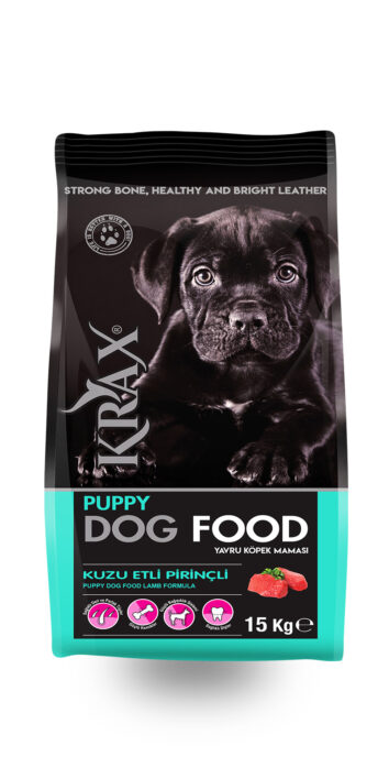 Krax Yavru Köpekler İçin Kuzu Etli ve Pirinçli Kuru Mama